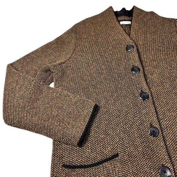 NWOT J.Jill Haley Topper Coat Cardigan Sz.M Brown Textured Knit Duster Fall - Picture 6 of 14